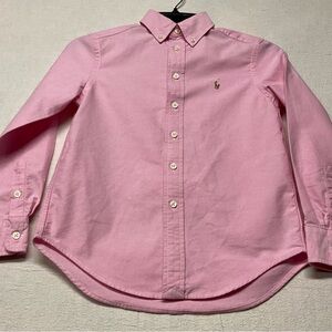 Ralph Lauren Pink Button Down Kids Shirt size 8 youth